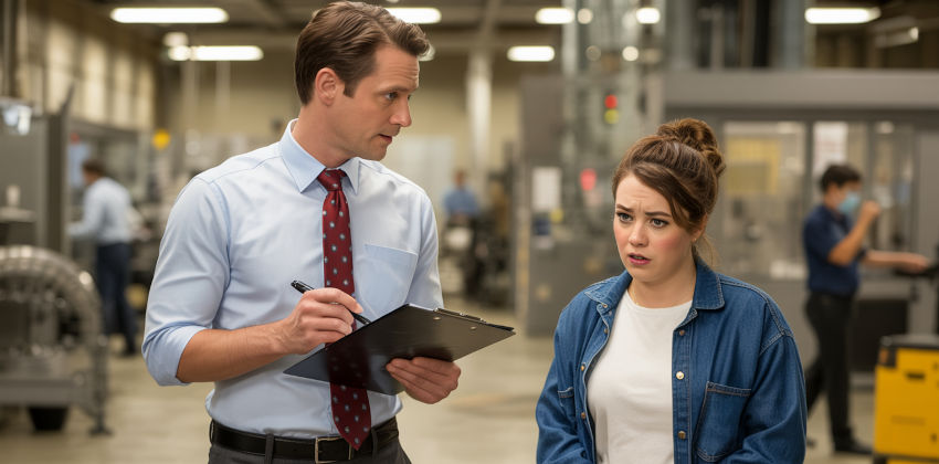 A facility coordinator micromanaging an employee