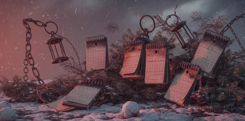 Chained and broken Christmas tree symbolising a small business crushed by a 25-year monopoly